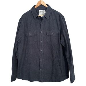 Grayers Outdoor Garments 100% Cotton Mens Shirt Jacket w/ Pockets Charcoal XL